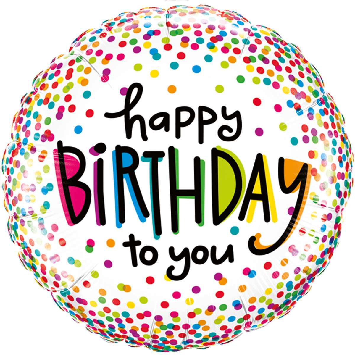 Happy Birthday Confetti Folieballon 46cm afbeelding