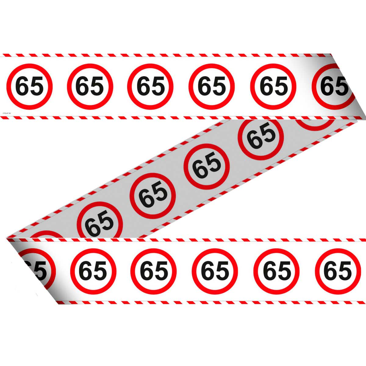 65 Jaar Verkeersbord Afzetlint - 15 meter