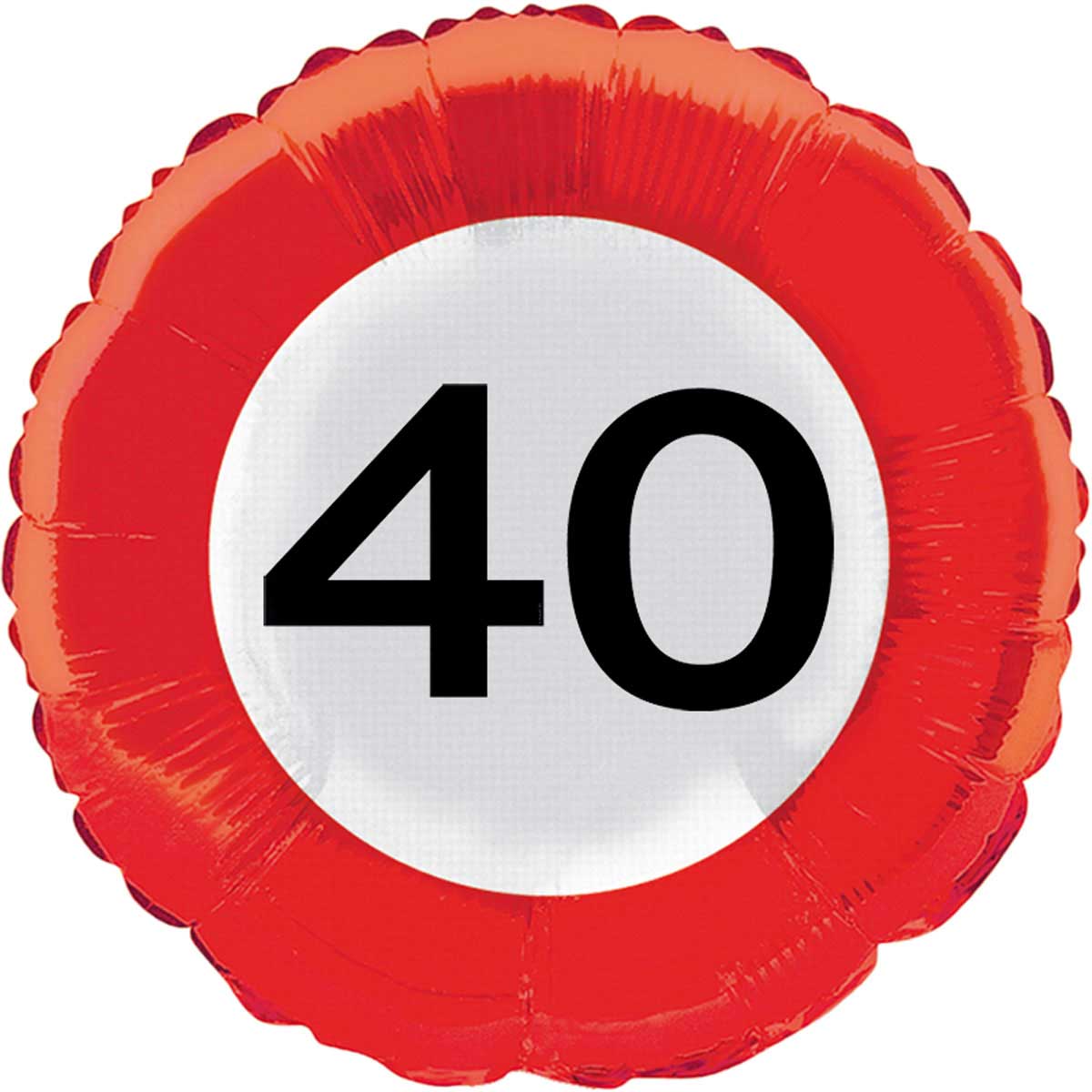 40 jaar verkeersbord folieballon - 46 cm afbeelding