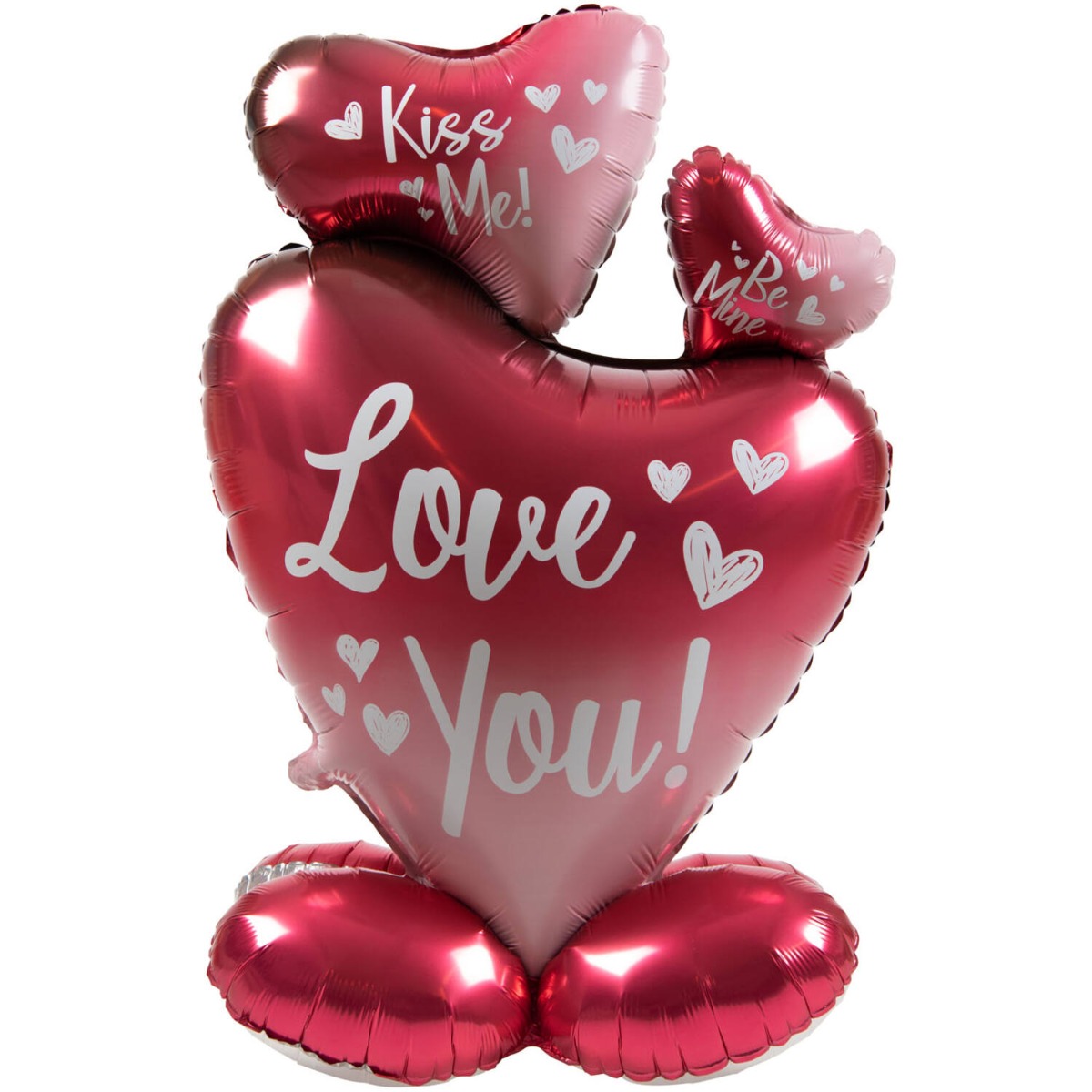 Folieballon Ombre Love Hart op Standaard afbeelding