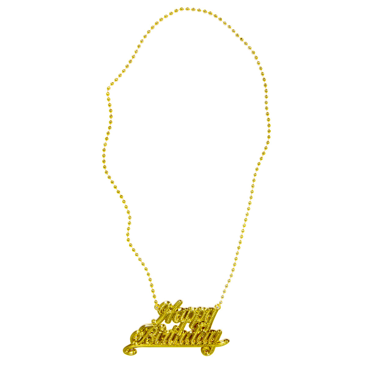 Goudkleurige Ketting Happy Birthday