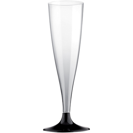 Champagne Flute met zwarte voet - 10stk afbeelding