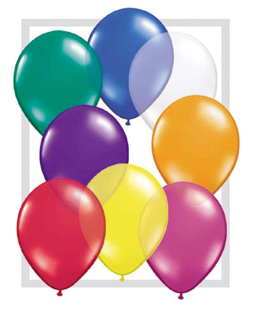 Meerkleurige Transparante Ballonnen 28cm - 100 stuks
