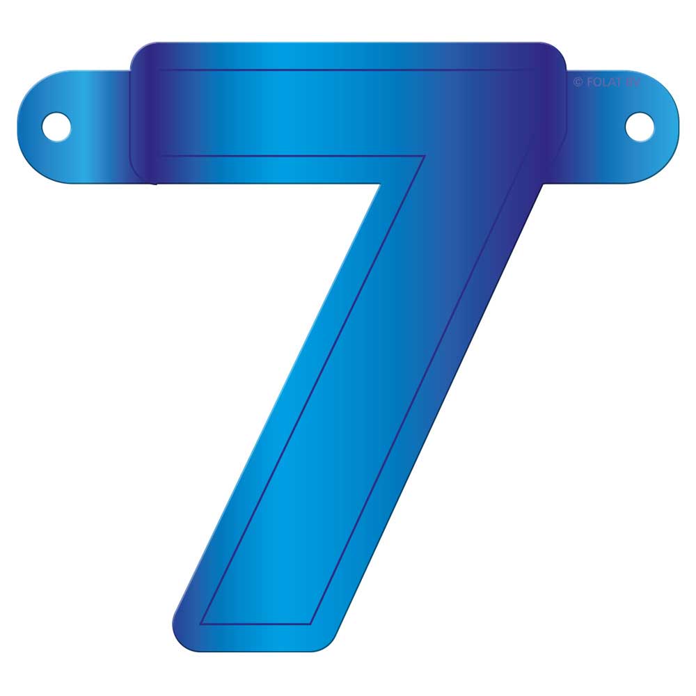 Banner letter 7 blauw
