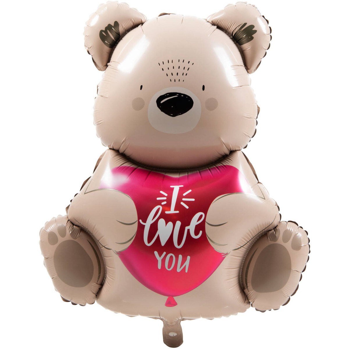 Folieballon Ombre Love Bruine Beer - 56cm afbeelding