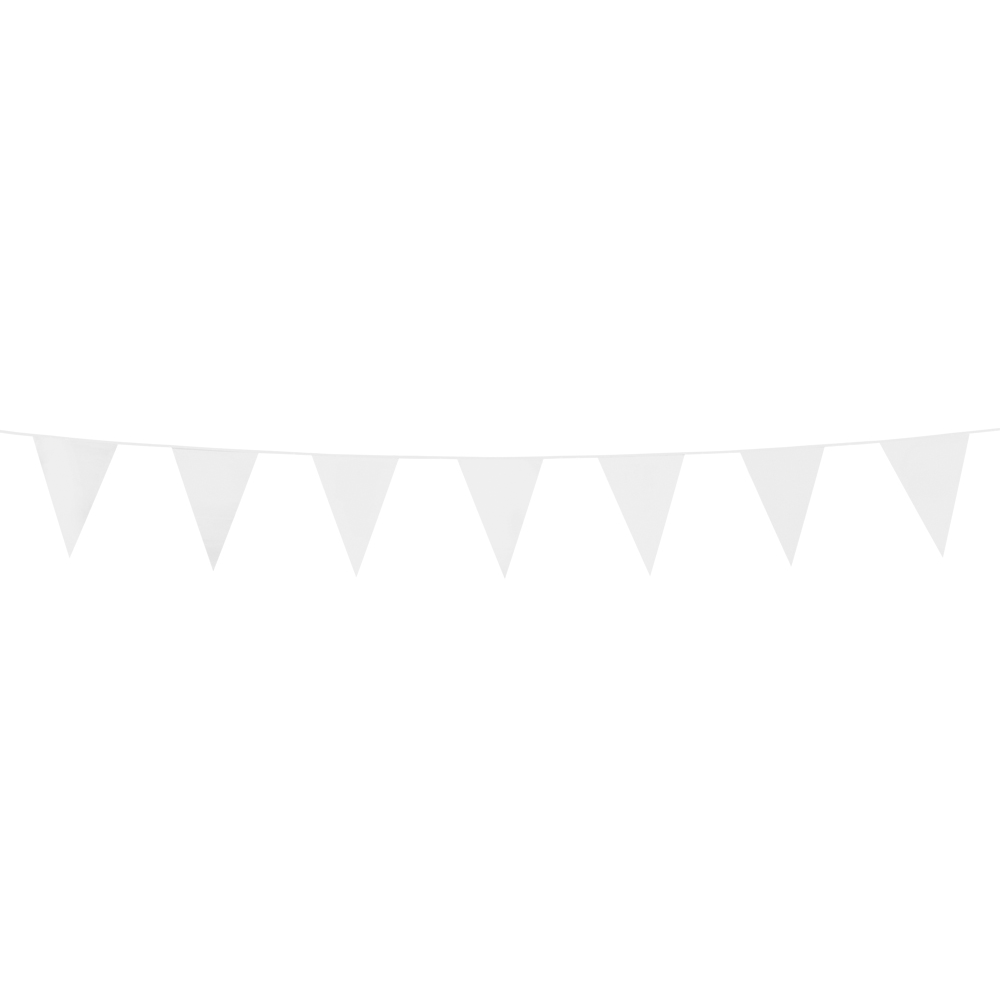 Witte Mini Vlaggenlijn - 3 meter 