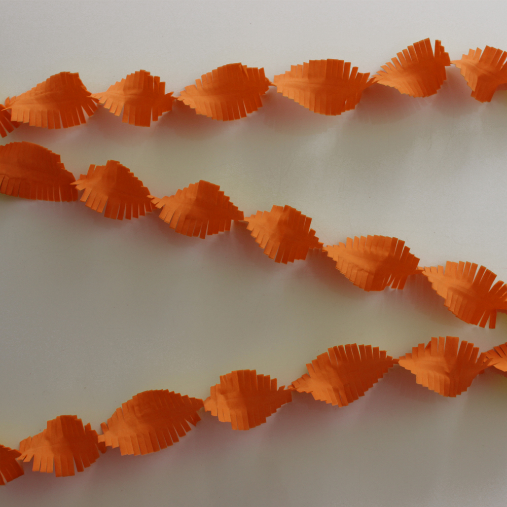 Oranje Crepe Papier Slinger 6 mtr