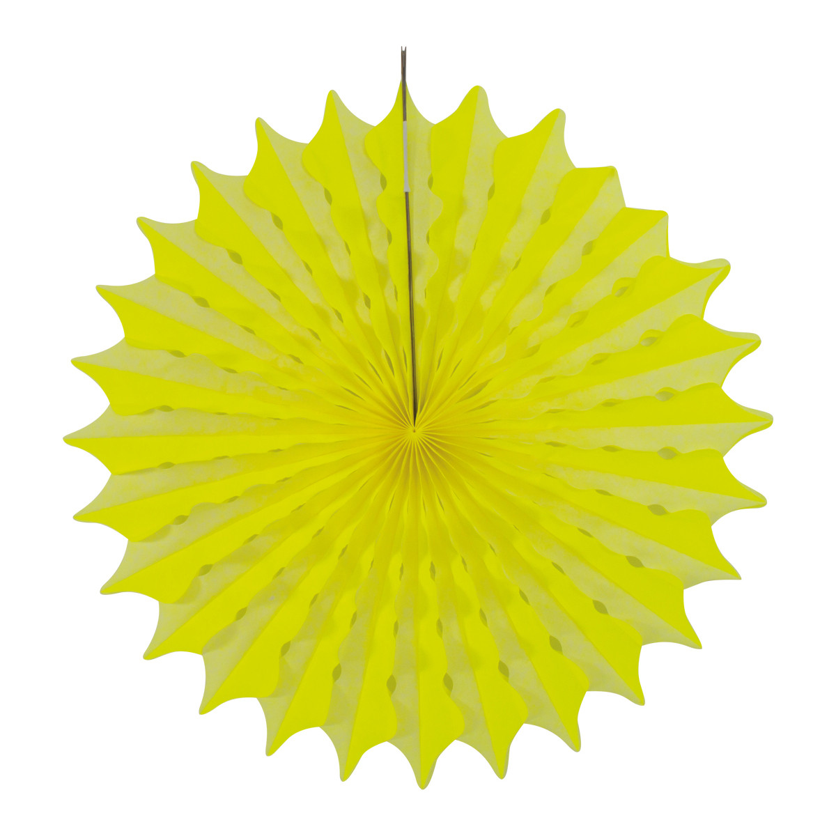 Honeycomb Waaier Neon Geel - 45cm
