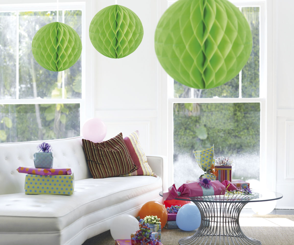 Lichtgroene honeycomb groot rond - 50 cm afbeelding