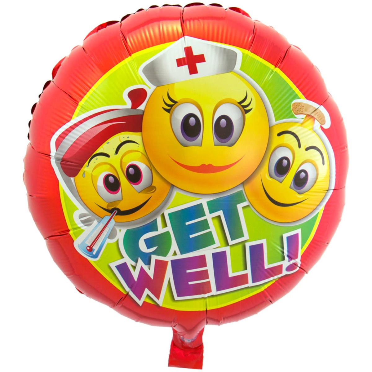 Folieballon Get Well Soon Smiley  - 45cm afbeelding