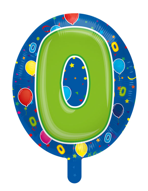 Cijfer 0 Folieballon - 56cm afbeelding