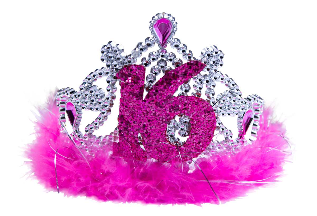 Sweet 16 Tiara Roze Bont 