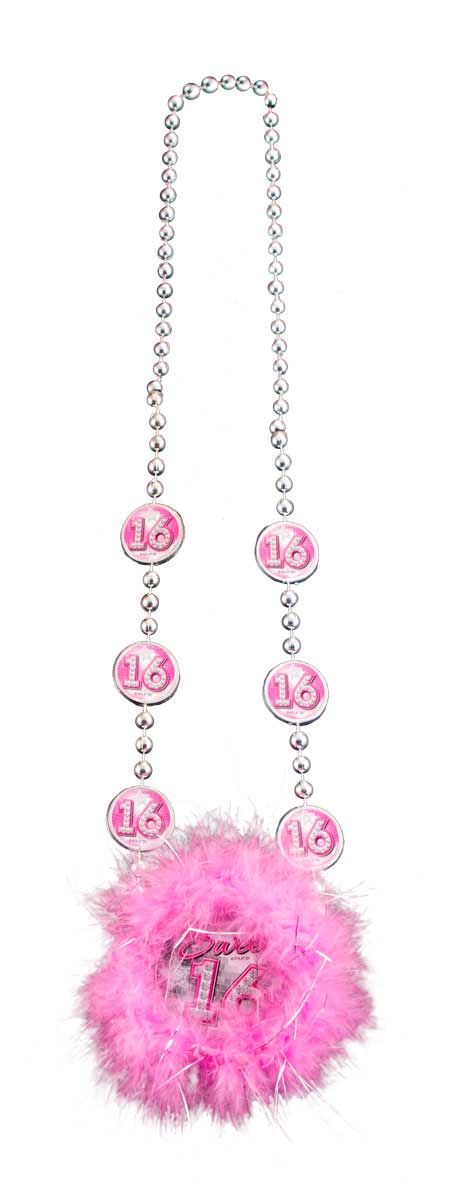 Sweet 16 Ketting roze bont