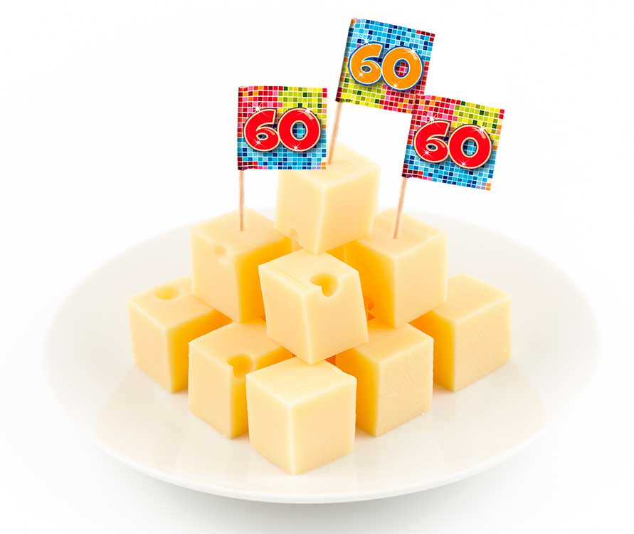 60 Jaar Prikkers Birthday Blocks - 24 stuks