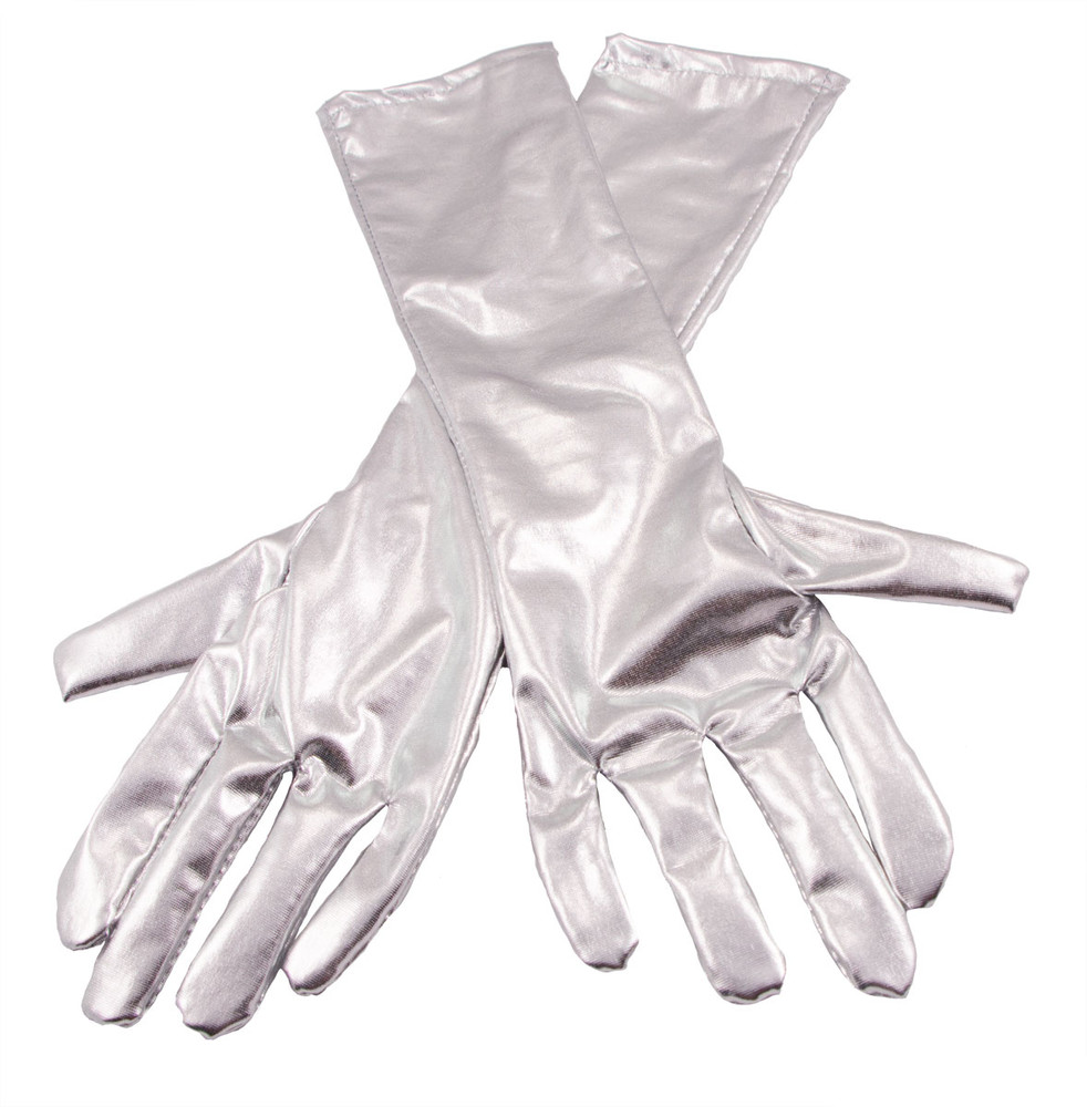 Handschoenen metallic zilver afbeelding