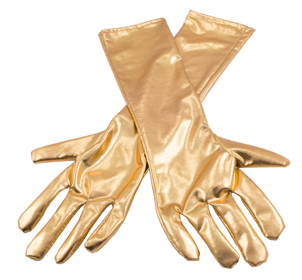 Handschoenen metallic goud afbeelding