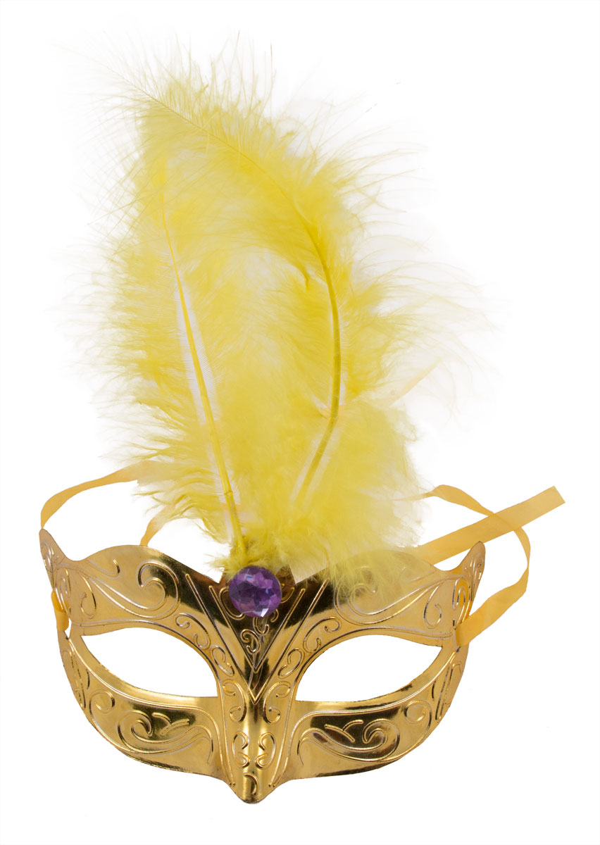 Venetiaans masker metallic goud afbeelding