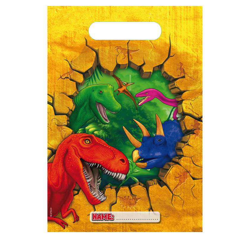 Dinosaurus Uitdeelzakjes - 6 stuks afbeelding