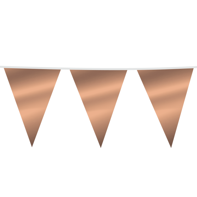Metallic Rosé Gouden Vlaggenlijn - 6mtr. afbeelding