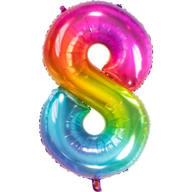 Folieballon Yummy Gummy Rainbow - Cijfer 8 afbeelding