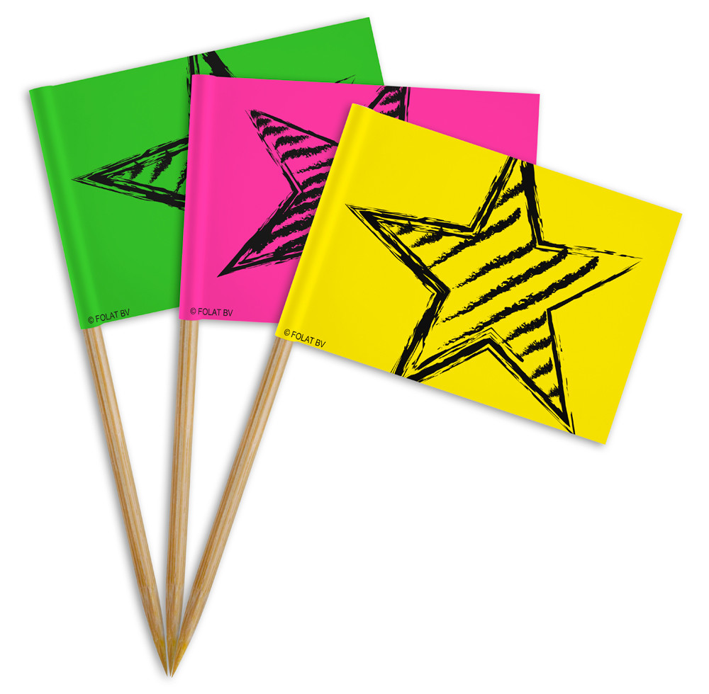 Neon Party Prikkers - 36 stuks afbeelding