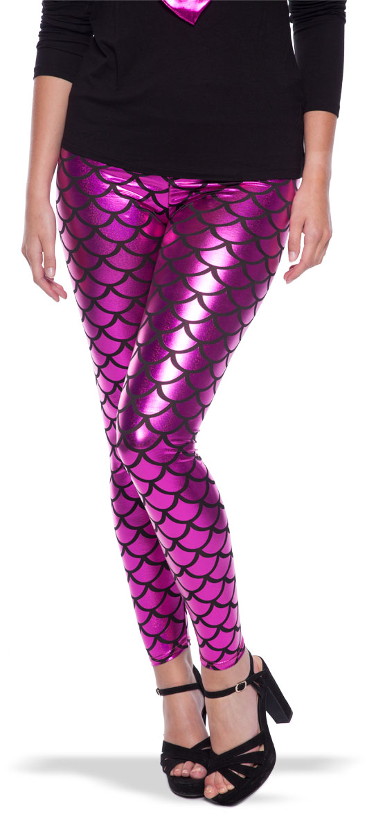 Roze Metallic Legging Zeemeermin afbeelding