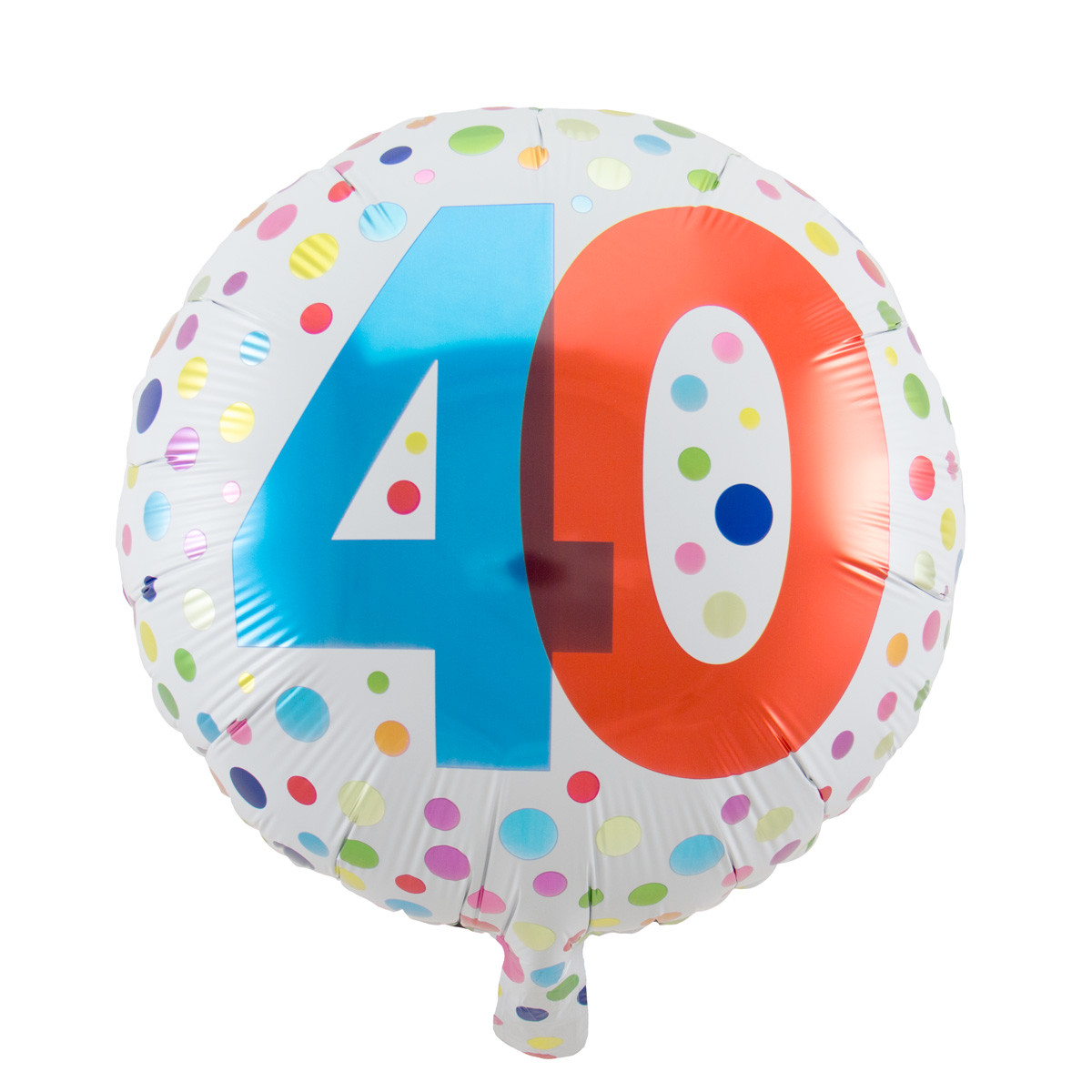 40 Jaar Happy Bday Stippen Folieballon - 45cm afbeelding