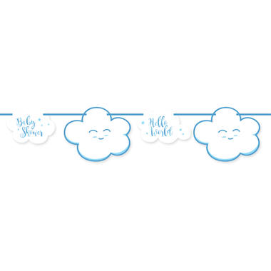 Slinger Babyshower Blauw - 4mtr afbeelding