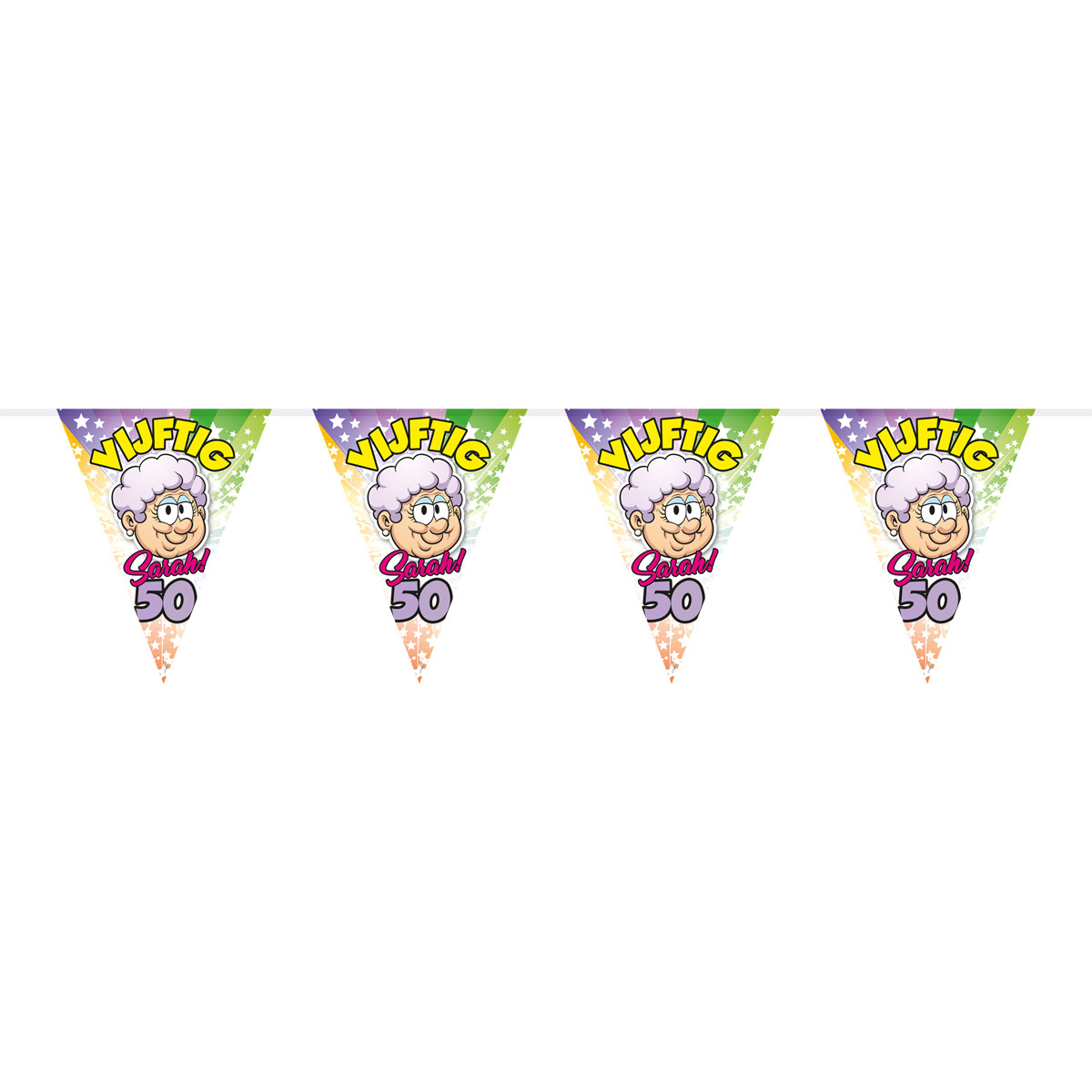 50 jaar Sarah Regenboog Vlaggenlijn - 10 meter