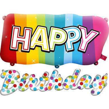 Folieballon Rainbow - 2stk afbeelding