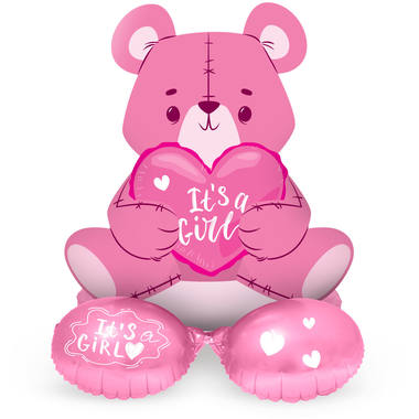 Folieballon It's a Girl op Standaard - 61cm afbeelding