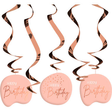 Hangdecoratie Happy Birthday Elegant Lush Blush - 5stk