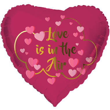 Folieballon Hart Love is in the Air- 45cm afbeelding
