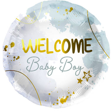 Folieballon Welcome Baby Boy - 45cm afbeelding