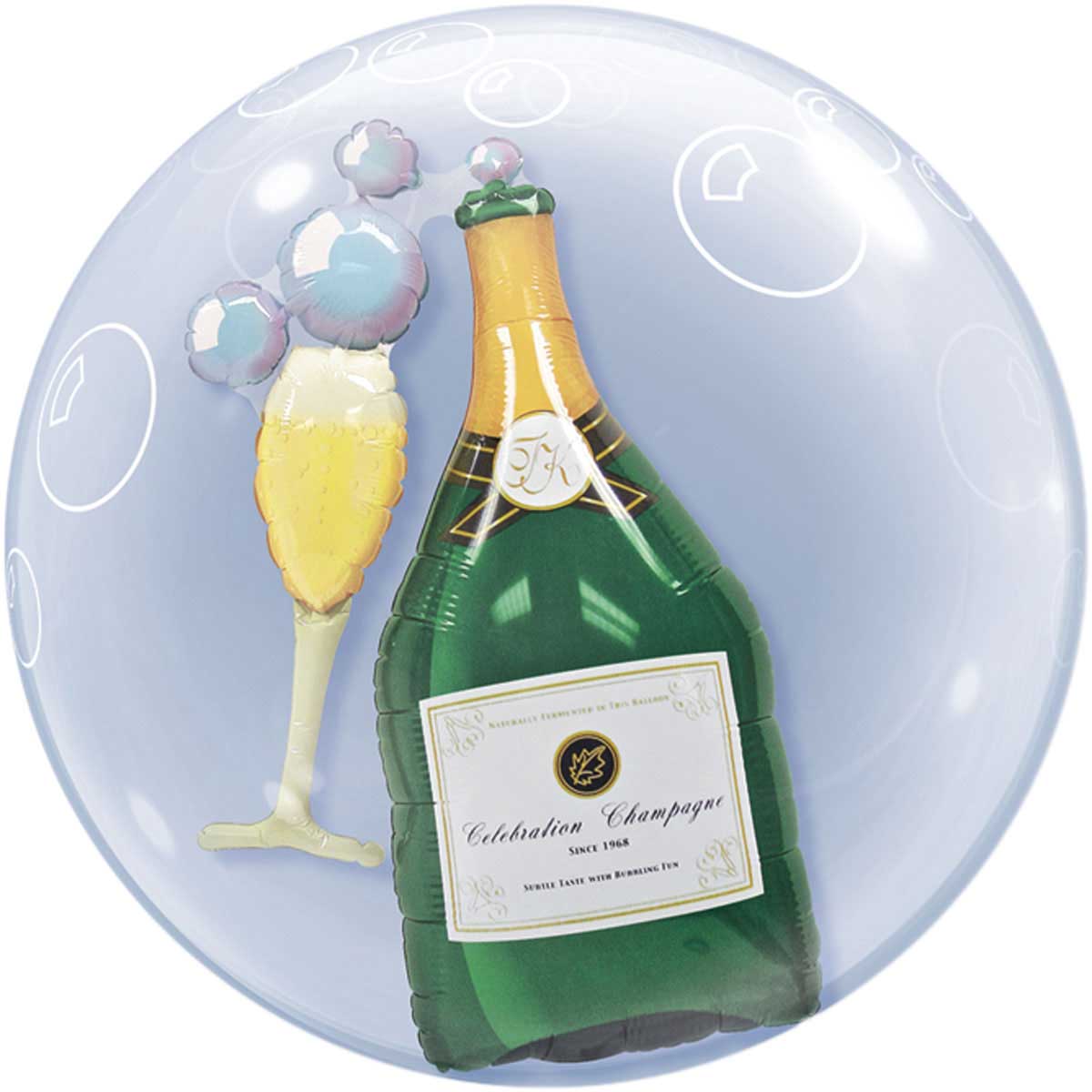 Champagne Fles Bubbles Ballon 61cm afbeelding