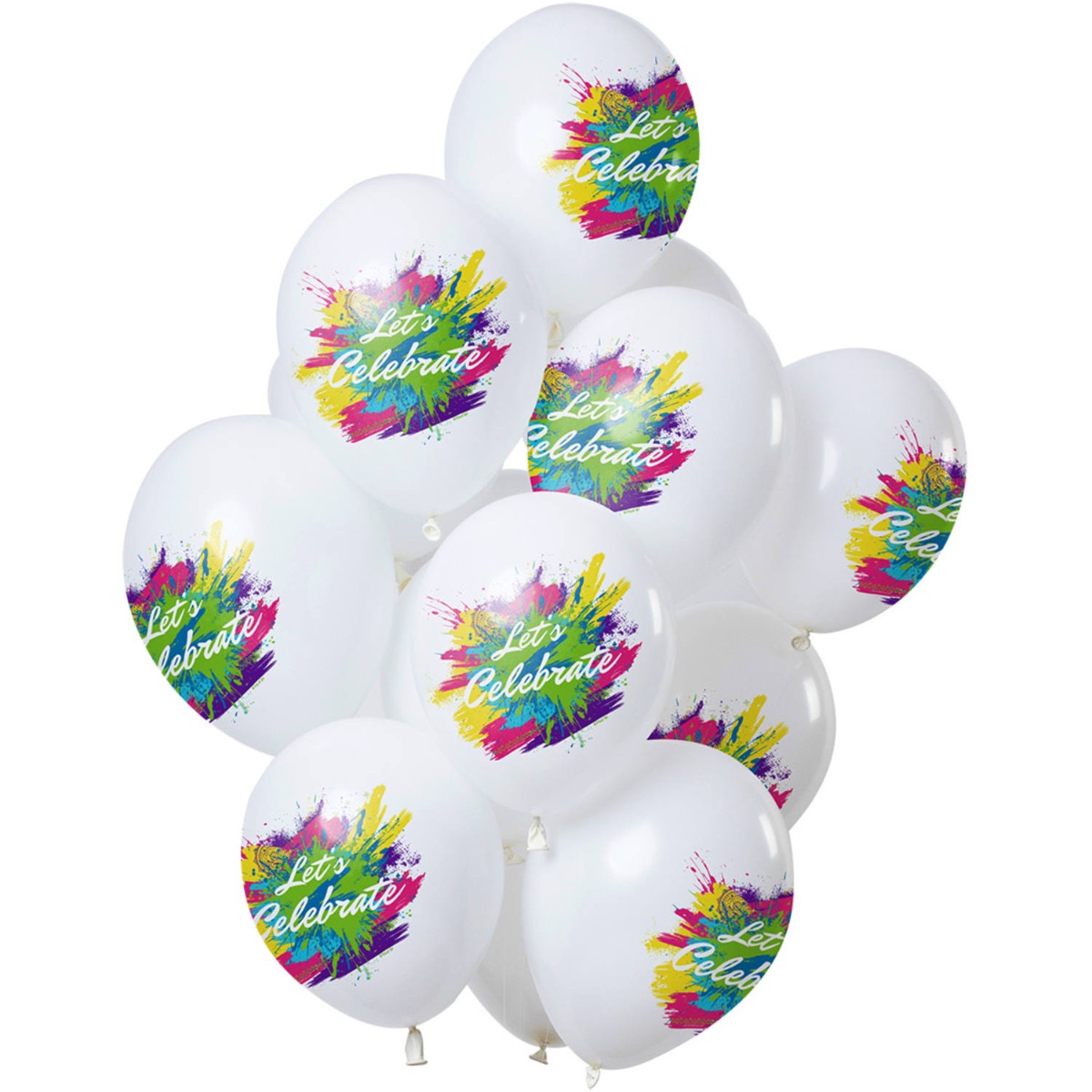 Ballonnen set Color Splash Let's Celebrate - 12stk afbeelding