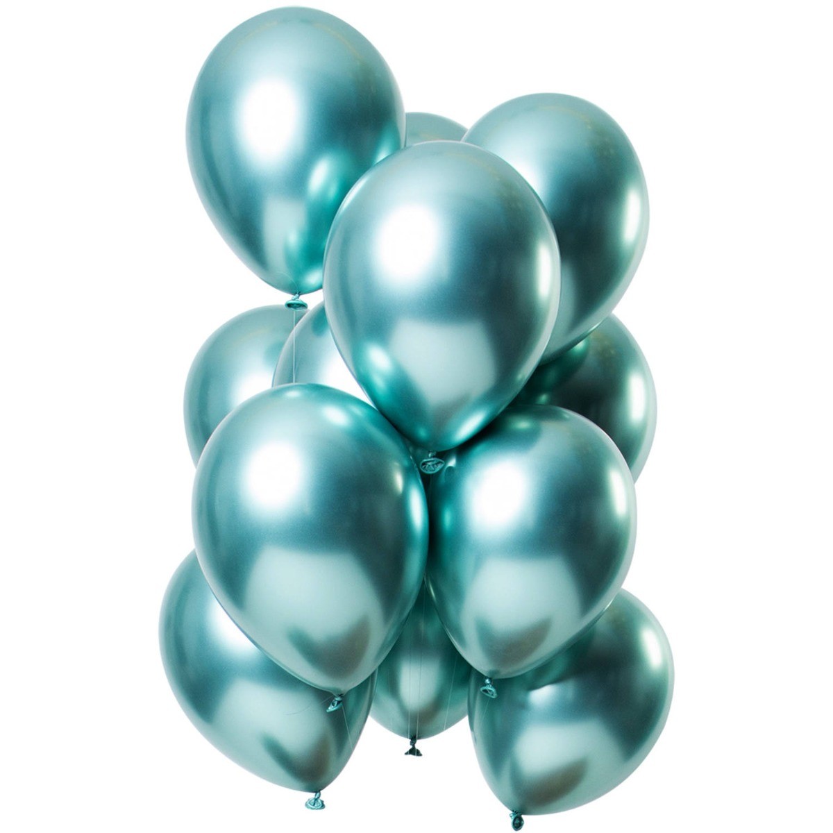 Ballonnen Mirror Chrome Groen - 12stk afbeelding