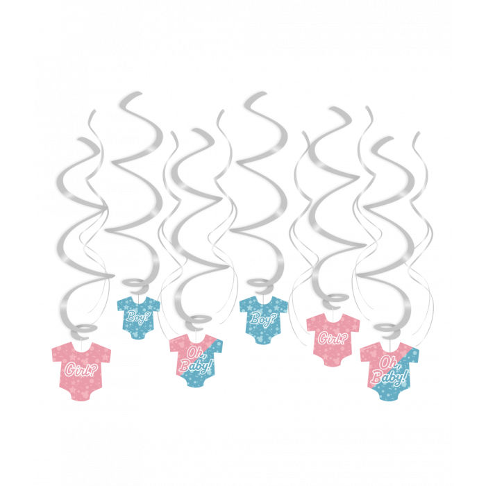 Swirl Hangdecoratie Gender Reveal afbeelding