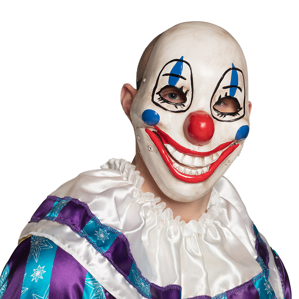 Scary Clown Masker met Beweegbare Kaak afbeelding