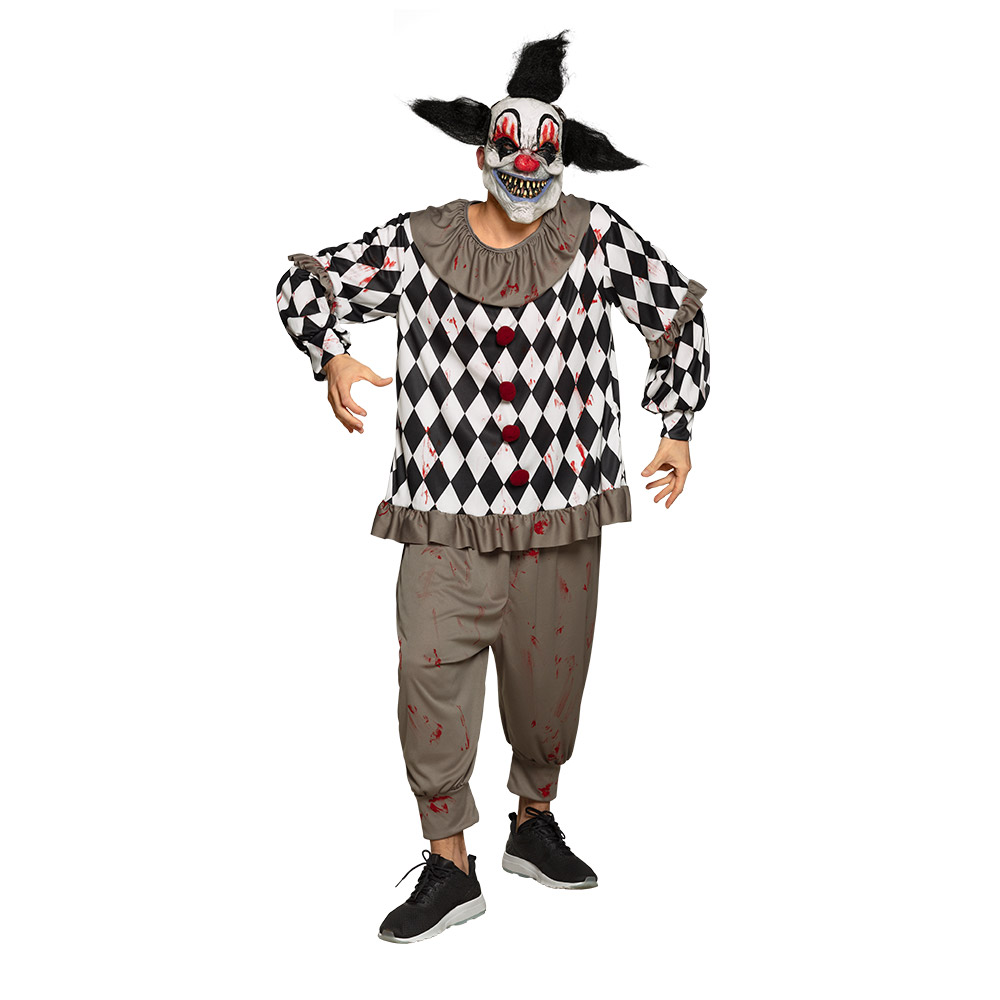 Scary Clown Geruit Kostuum afbeelding
