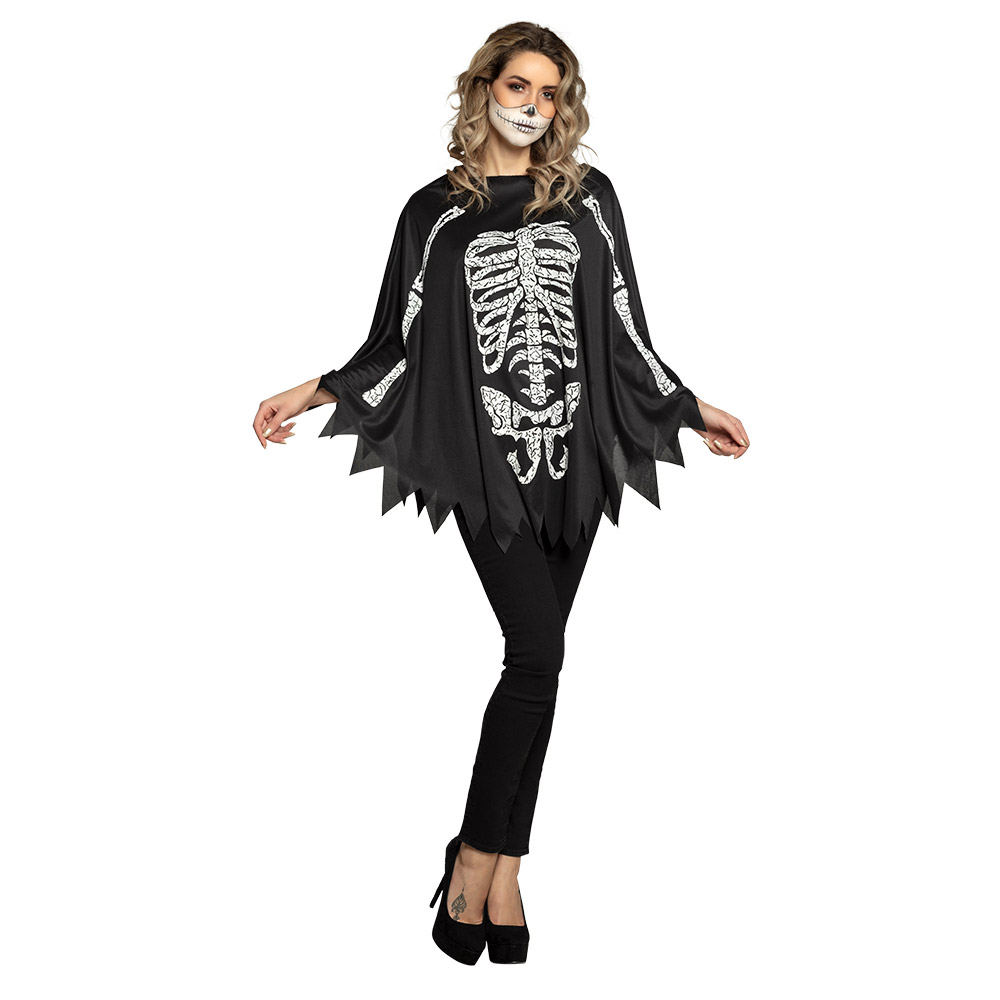 Poncho Skelet - One size afbeelding