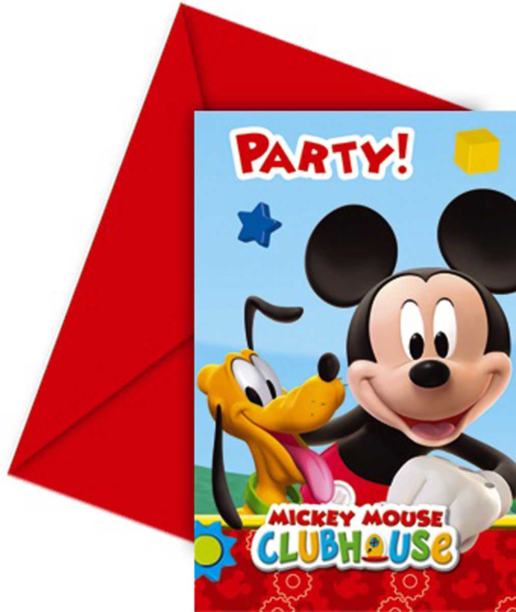 Mickey Mouse Clubhouse Uitnodigingen - 6 stuks