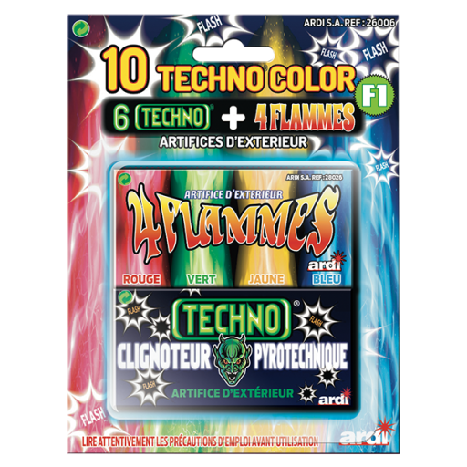 Techno Colour Blisters - 10stk