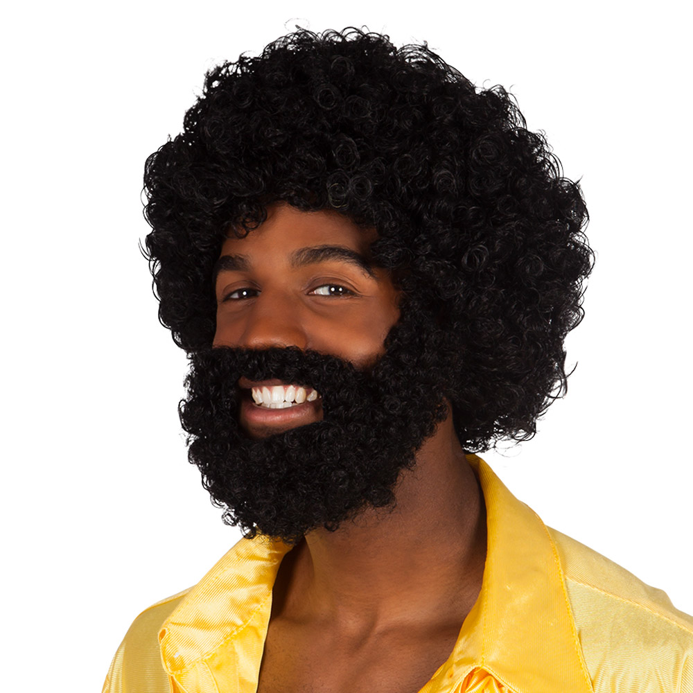 Pruik Rufus met baard afbeelding