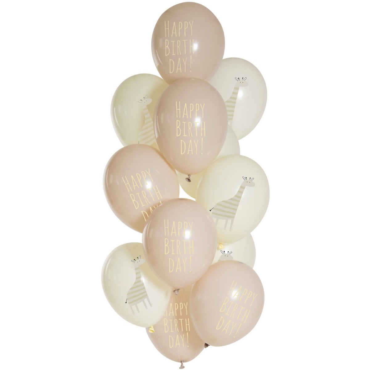 Ballonnen Set Birthday Giraffe - 12stk