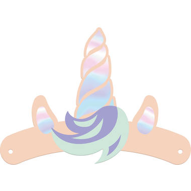 Feesthoedjes Unicorns&Rainbows - 6stk afbeelding