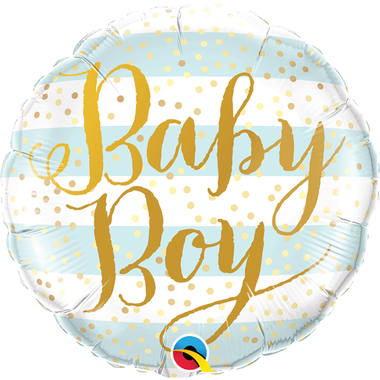 Folieballon Baby Boy  Stripe - 45cm afbeelding