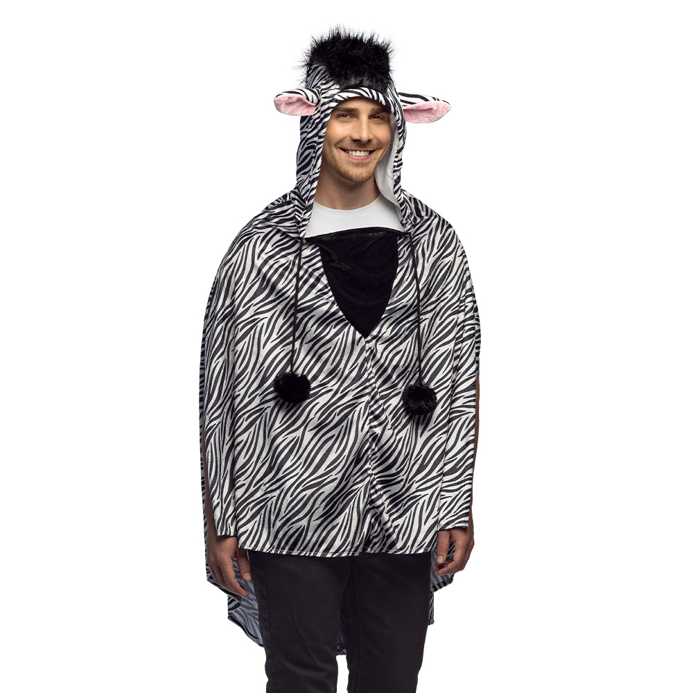 Pluche Poncho Zebra afbeelding