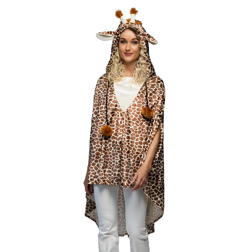 Pluche Poncho Giraffe afbeelding