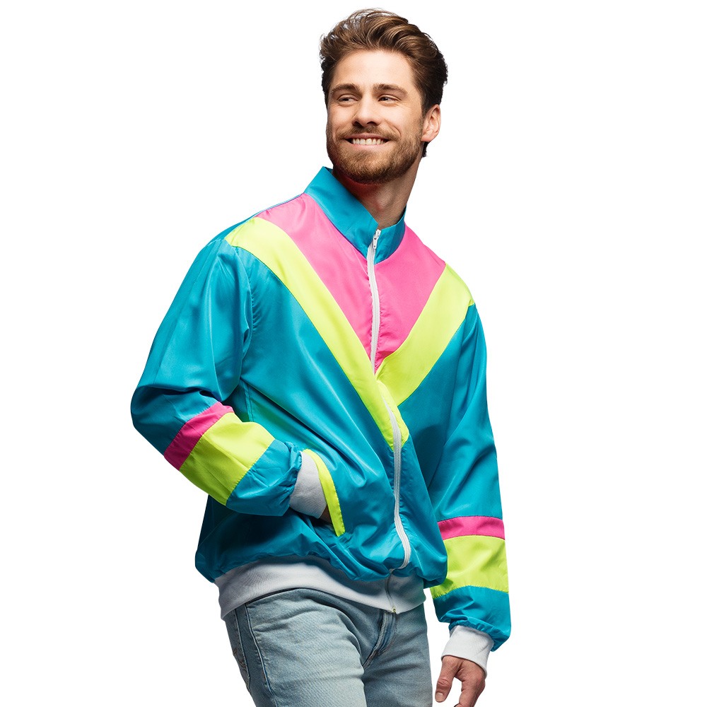 Trainingsjasje Retro Dude - Neon Blauw